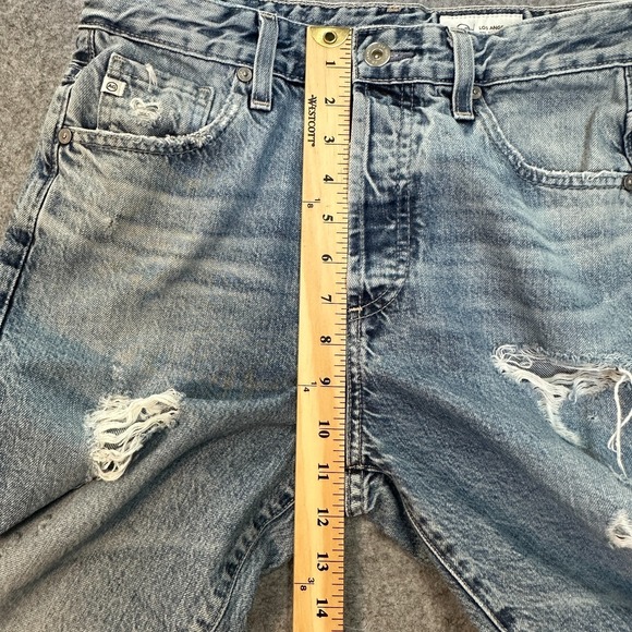 Adriano Goldschmied AG Alexxis Straight Jeans Womens 28 R Distressed High Rise - Picture 8 of 14